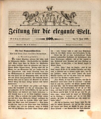 Zeitung für die elegante Welt Donnerstag 7. Juni 1838