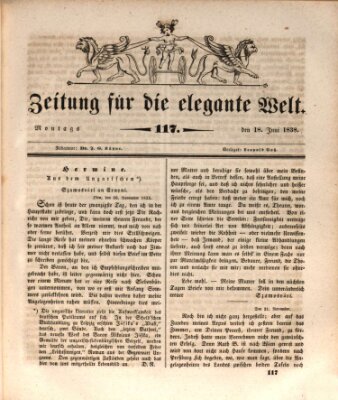 Zeitung für die elegante Welt Montag 18. Juni 1838
