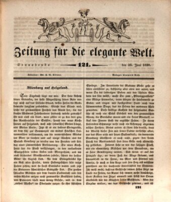 Zeitung für die elegante Welt Samstag 23. Juni 1838