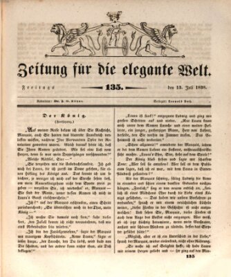 Zeitung für die elegante Welt Freitag 13. Juli 1838