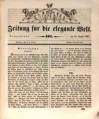Zeitung für die elegante Welt Samstag 18. August 1838