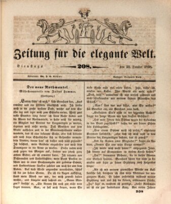 Zeitung für die elegante Welt Dienstag 23. Oktober 1838