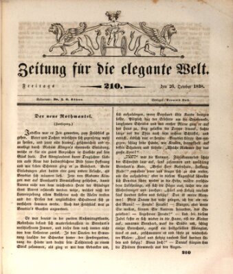 Zeitung für die elegante Welt Freitag 26. Oktober 1838