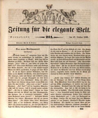 Zeitung für die elegante Welt Samstag 27. Oktober 1838