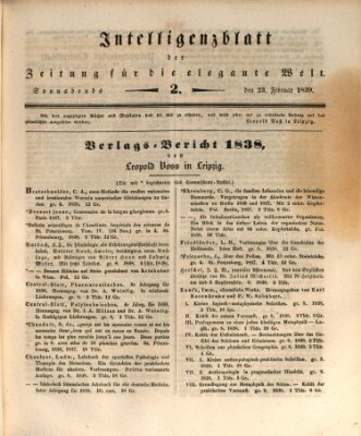 Zeitung für die elegante Welt Samstag 23. Februar 1839