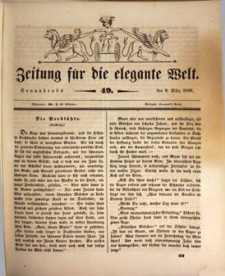 Zeitung für die elegante Welt Samstag 9. März 1839