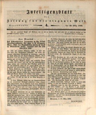Zeitung für die elegante Welt Samstag 30. März 1839