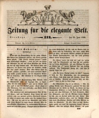 Zeitung für die elegante Welt Dienstag 11. Juni 1839