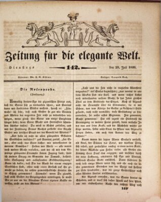 Zeitung für die elegante Welt Dienstag 23. Juli 1839