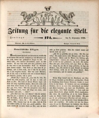 Zeitung für die elegante Welt Freitag 6. September 1839