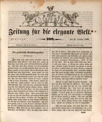 Zeitung für die elegante Welt Freitag 25. Oktober 1839