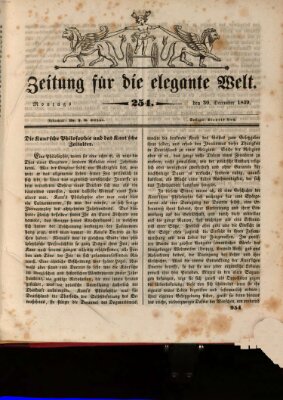 Zeitung für die elegante Welt Montag 30. Dezember 1839
