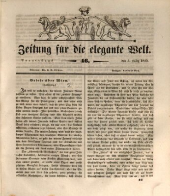 Zeitung für die elegante Welt Donnerstag 5. März 1840