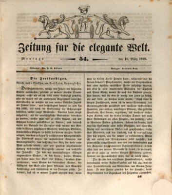 Zeitung für die elegante Welt Montag 16. März 1840