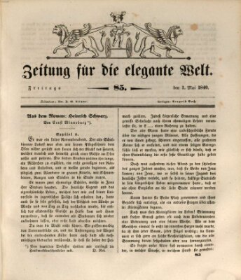 Zeitung für die elegante Welt Freitag 1. Mai 1840