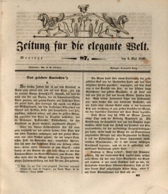 Zeitung für die elegante Welt Montag 4. Mai 1840