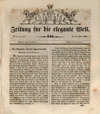 Zeitung für die elegante Welt Montag 13. Juli 1840