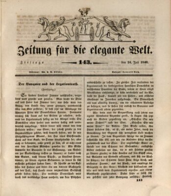 Zeitung für die elegante Welt Freitag 24. Juli 1840