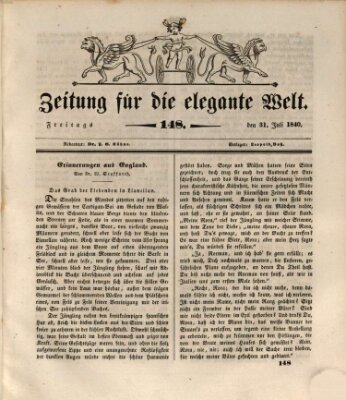 Zeitung für die elegante Welt Freitag 31. Juli 1840