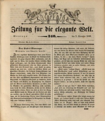Zeitung für die elegante Welt Montag 7. Dezember 1840