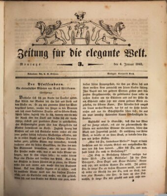 Zeitung für die elegante Welt Montag 4. Januar 1841