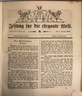 Zeitung für die elegante Welt Donnerstag 7. Januar 1841