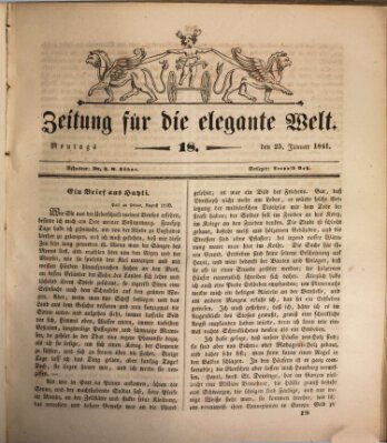 Zeitung für die elegante Welt Montag 25. Januar 1841