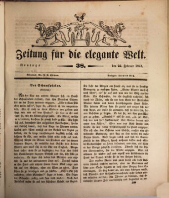 Zeitung für die elegante Welt Montag 22. Februar 1841