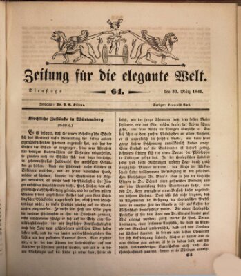 Zeitung für die elegante Welt Dienstag 30. März 1841