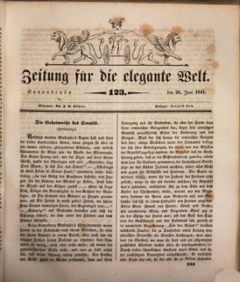Zeitung für die elegante Welt Samstag 26. Juni 1841