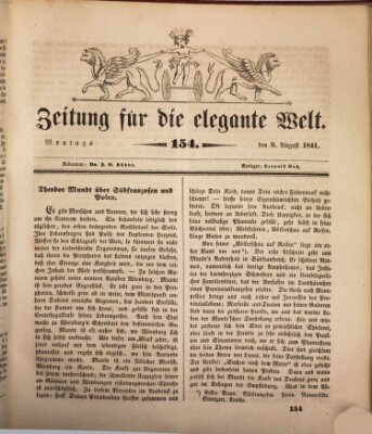 Zeitung für die elegante Welt Montag 9. August 1841