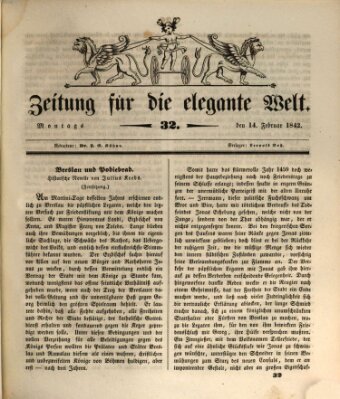Zeitung für die elegante Welt Montag 14. Februar 1842