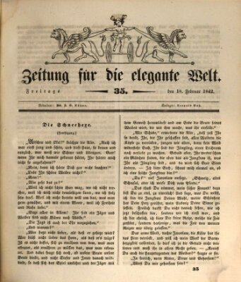 Zeitung für die elegante Welt Freitag 18. Februar 1842