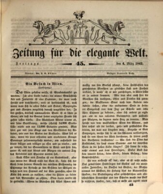Zeitung für die elegante Welt Freitag 4. März 1842