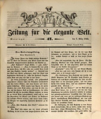 Zeitung für die elegante Welt Montag 7. März 1842