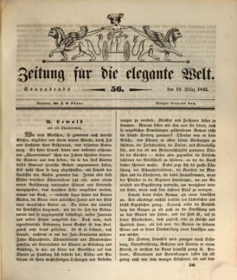 Zeitung für die elegante Welt Samstag 19. März 1842