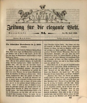 Zeitung für die elegante Welt Samstag 30. April 1842