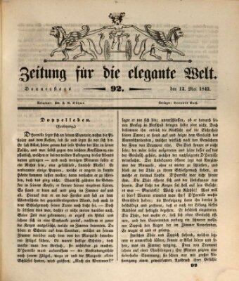 Zeitung für die elegante Welt Donnerstag 12. Mai 1842