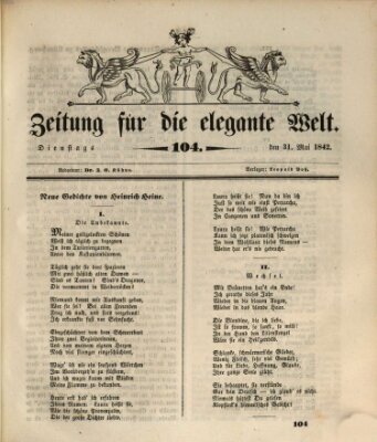 Zeitung für die elegante Welt Dienstag 31. Mai 1842