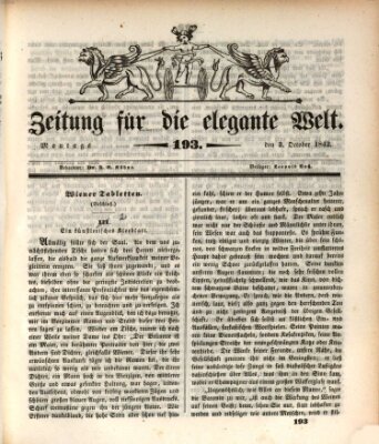 Zeitung für die elegante Welt Montag 3. Oktober 1842