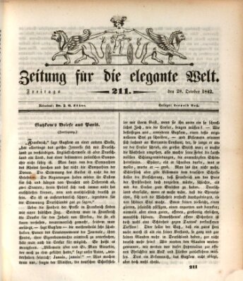 Zeitung für die elegante Welt Freitag 28. Oktober 1842