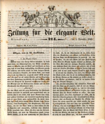 Zeitung für die elegante Welt Dienstag 1. November 1842