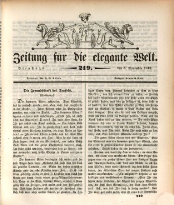 Zeitung für die elegante Welt Dienstag 8. November 1842