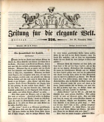 Zeitung für die elegante Welt Freitag 18. November 1842