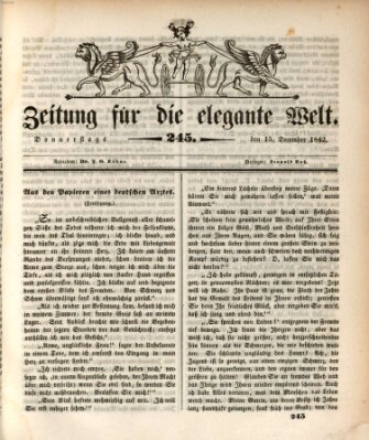 Zeitung für die elegante Welt Donnerstag 15. Dezember 1842