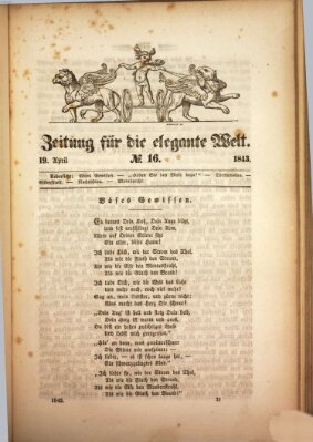 Zeitung für die elegante Welt Mittwoch 19. April 1843