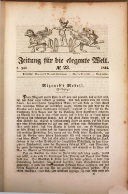 Zeitung für die elegante Welt Mittwoch 5. Juni 1844