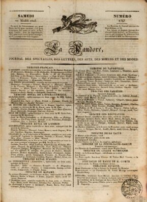 Le pandore Samstag 22. März 1828