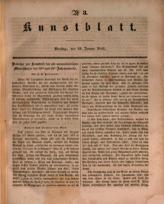 Morgenblatt für gebildete Leser (Morgenblatt für gebildete Stände) Dienstag 12. Januar 1841