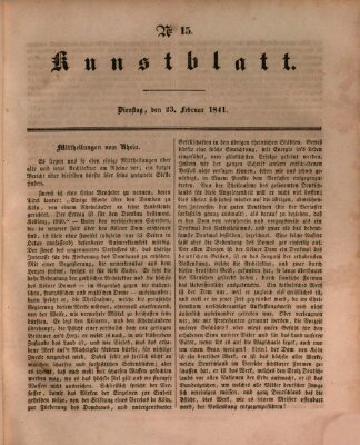 Morgenblatt für gebildete Leser (Morgenblatt für gebildete Stände) Dienstag 23. Februar 1841